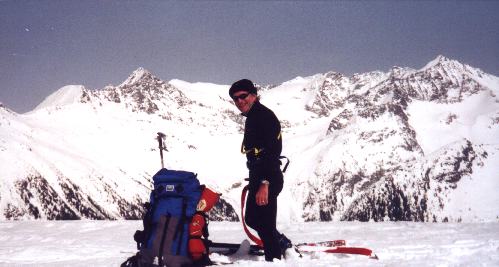Bill Buxton in Whislter Back Country in Winter